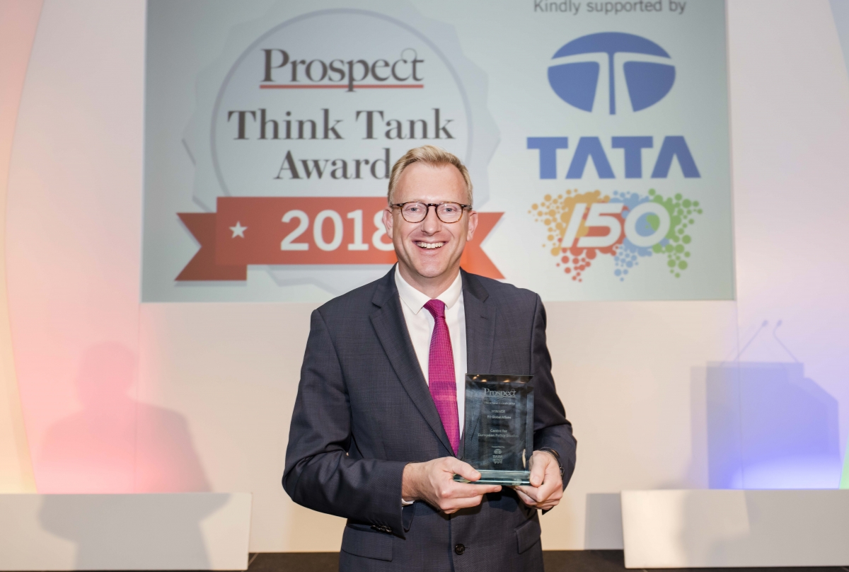 CEPS has won the 2018 Prospect Think Tank Award for the Best EU think tank in GA